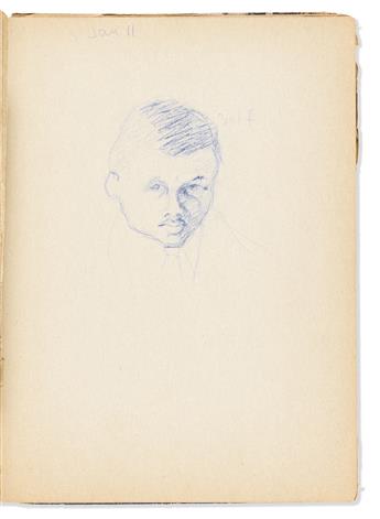 (ART.) Early sketchbook and later sketches by Masood Ali Wilbert Warren.